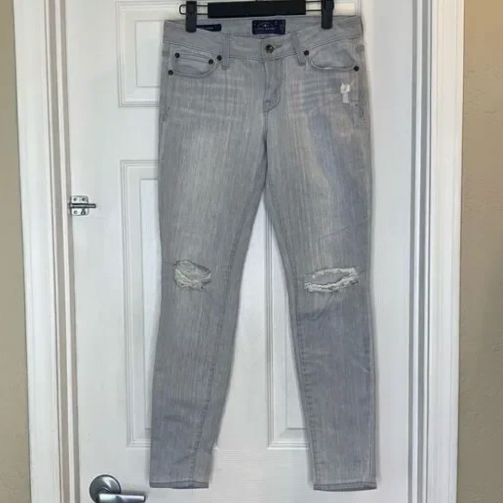 Lucky Brand Lolita Skinny Distressed Gray Jeans Size 12/31
